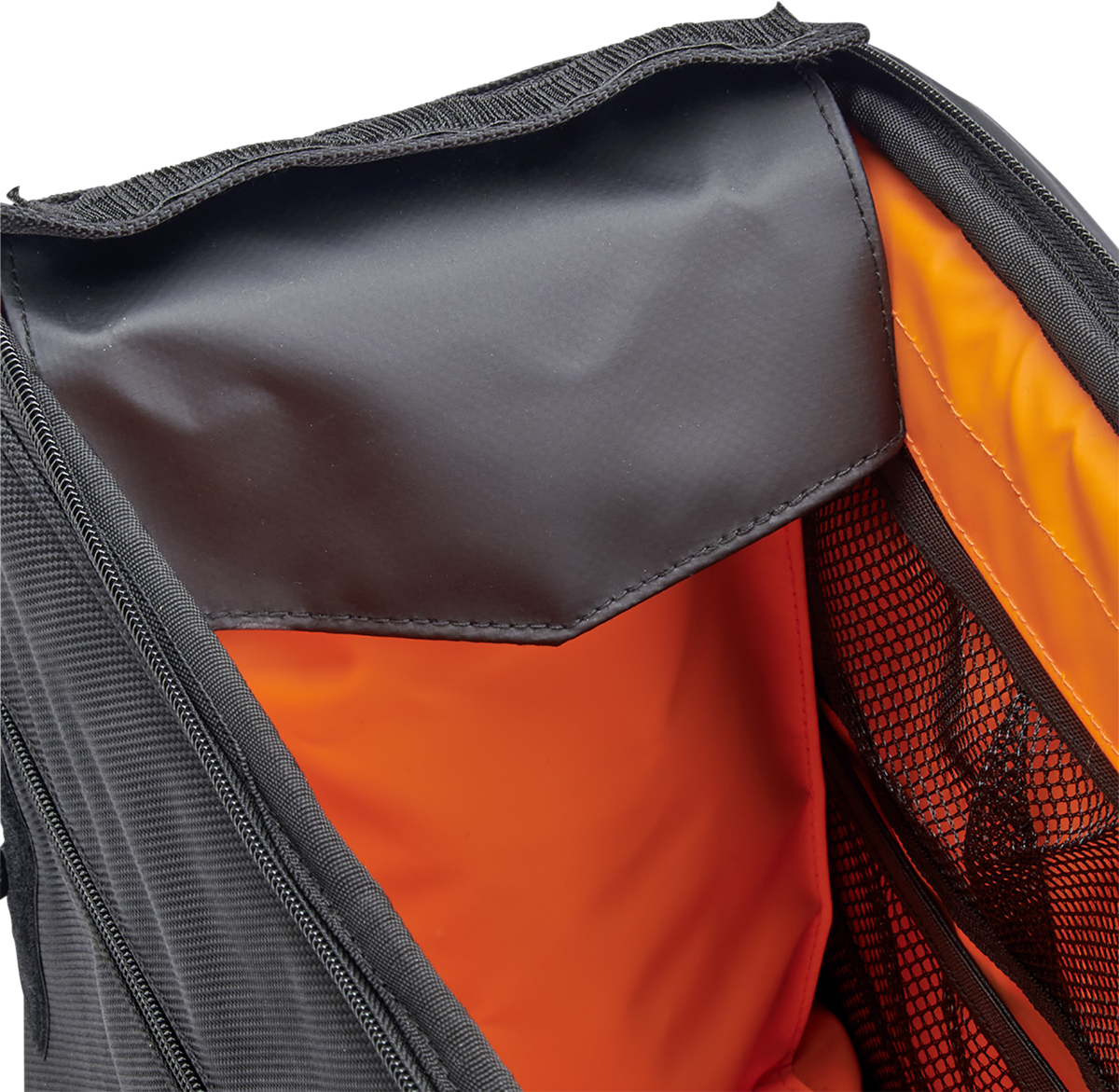 Black Biltwell Exfil-36 Saddlebags on a motorcycle, showing durable leather construction and secure mounting straps.