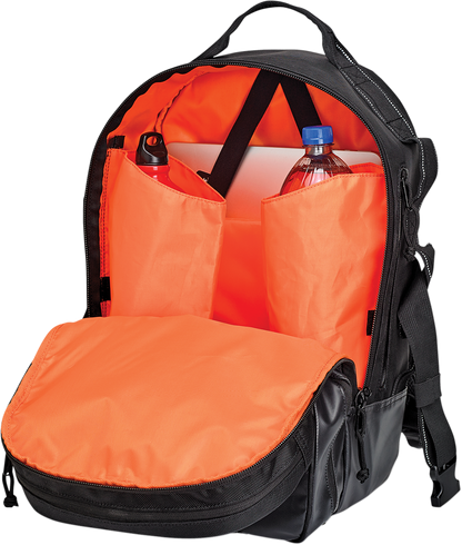 Black BILTWELL EXFIL-48 backpack by Bill's Exhausts, featuring a sleek bag design with multiple compartments and adjustable straps.
