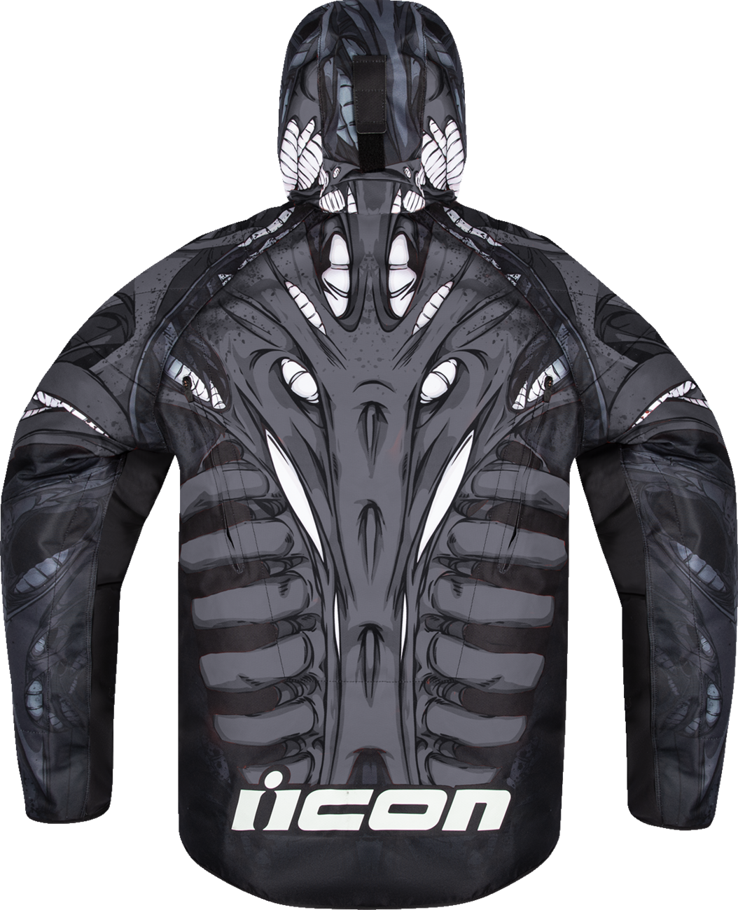 Black ICON Airform Manik'r™ jacket in small size, featuring lightweight, protective design with adjustable straps and logo details.