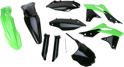 ACERBIS Full Replacement Body Kit - OEM '13 Black/Green 2314183914 - Howling Moto