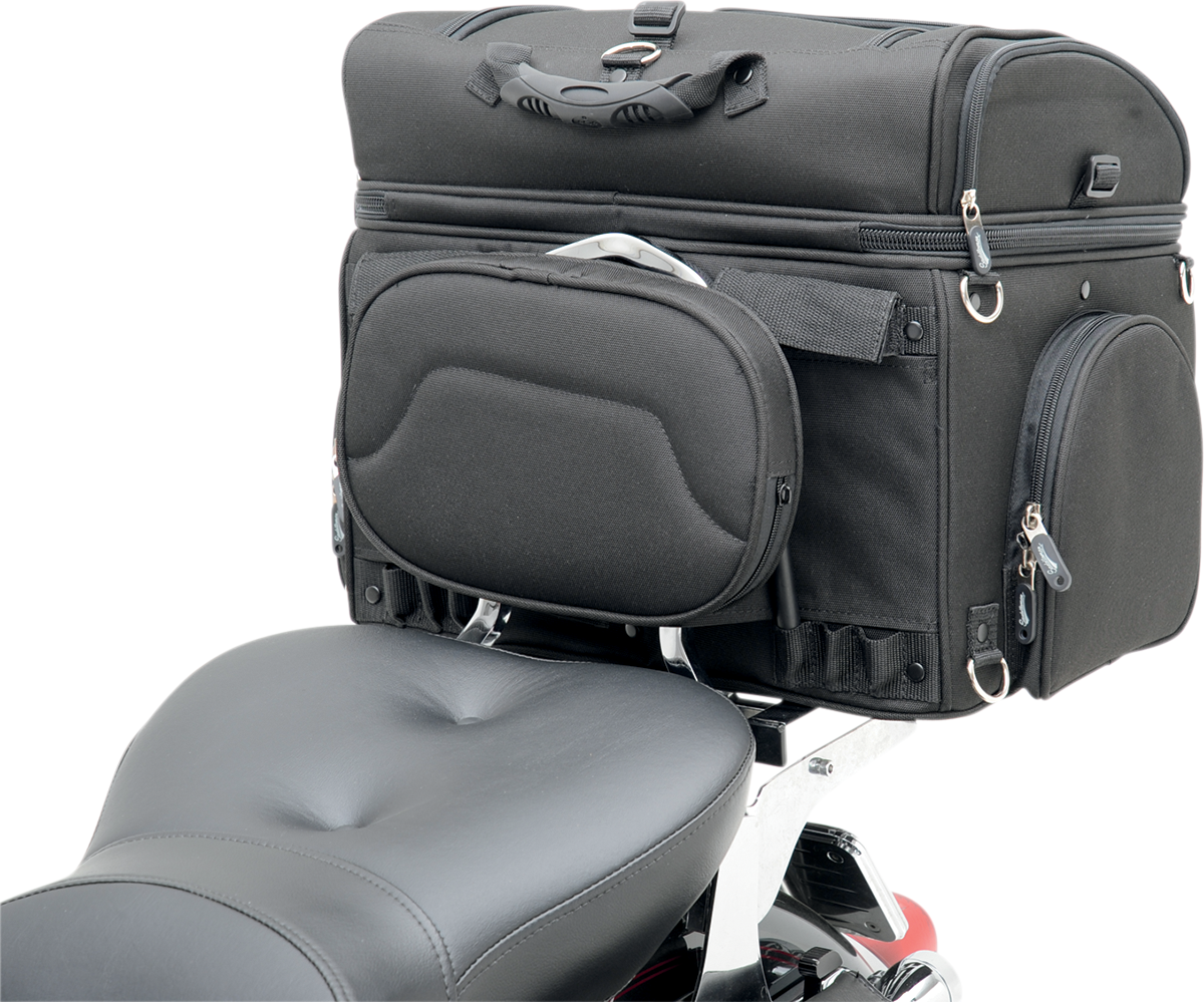 Bill's Exhausts SADDLEMEN Pet Voyager seat shown in black with textured surface and sturdy construction.