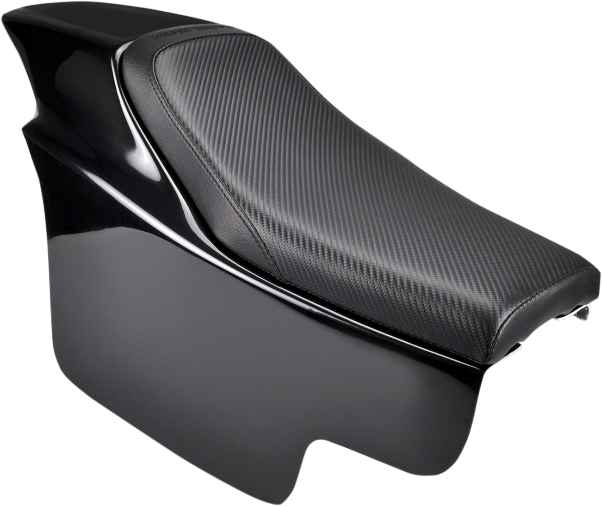 Bill's Exhausts Saddlemens Vintage Tail Section seat with number plate Z4209, featuring a classic design and durable construction.