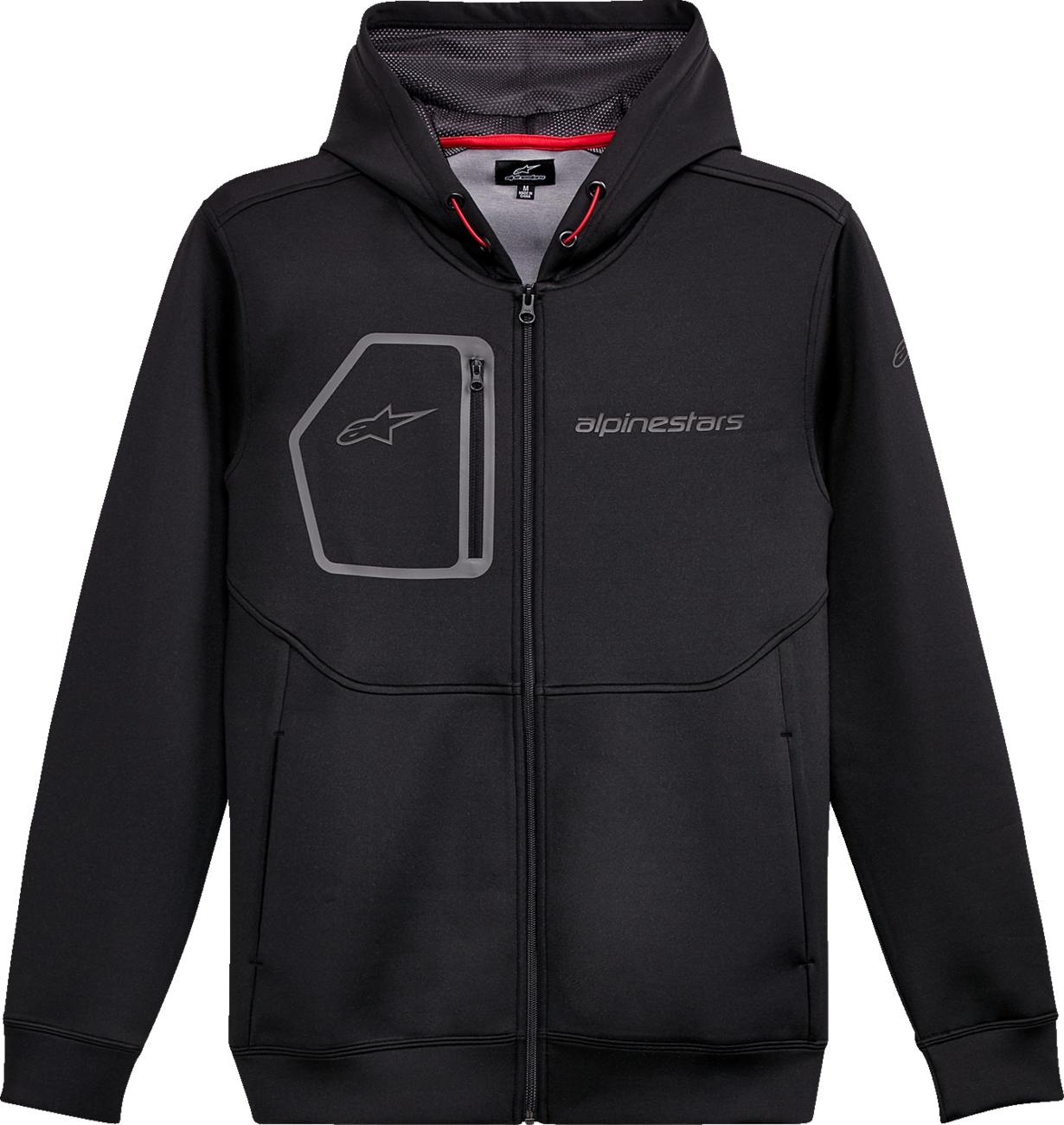 Black Alpinestars Convex Tech Hoodie in medium size, featuring a comfortable fit and modern design.