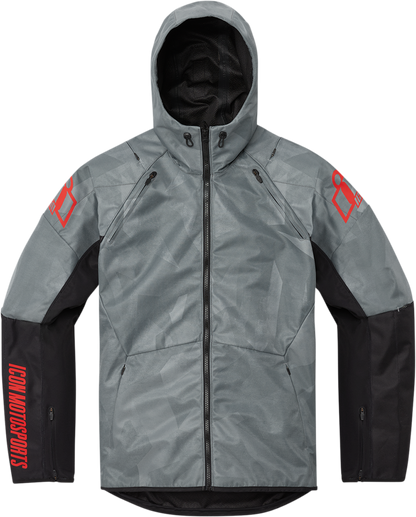 Gray ICON Airform Battlescar™ jacket, medium size, stylish men's jacket with durable design and modern detailing.