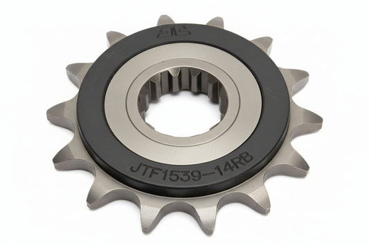Bill's Exhausts Ninja 400 sprocket and chain set kit featuring sprockets and chain for motorcycle maintenance and replacement.