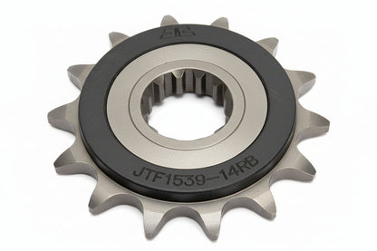 Bill's Exhausts Ninja 400 sprocket and chain set kit featuring sprockets and chain for motorcycle maintenance and replacement.