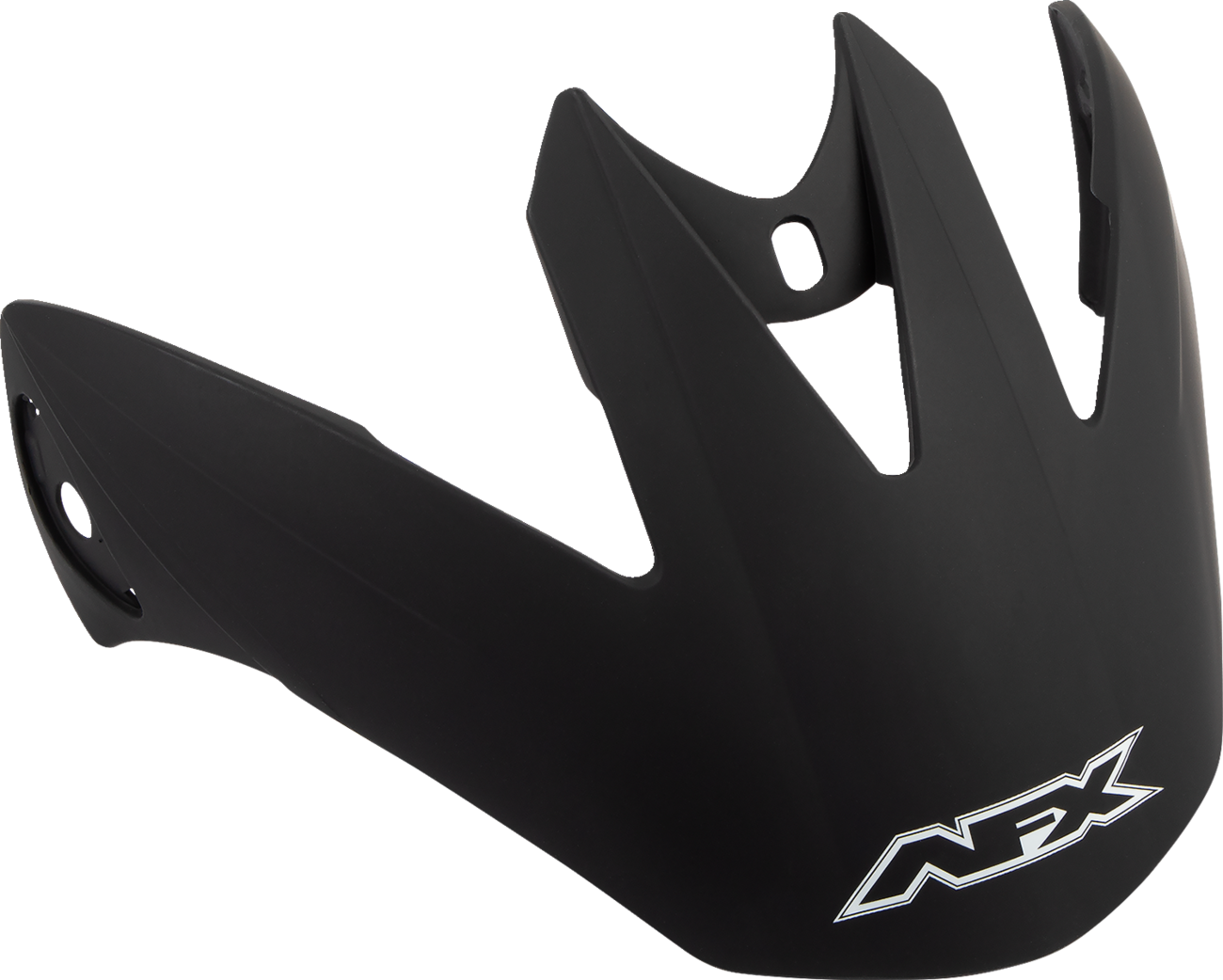 Matte black AFX FX-37X helmet visor, designed for motorcycle helmets, with a clear and durable shield, by Bill's Exhausts.