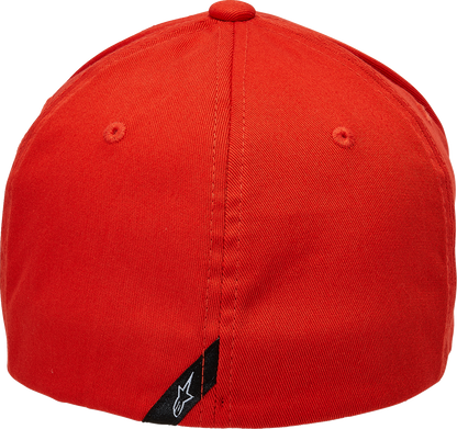 Bill's Exhausts Alpinstars Corp Shift 2 hat in warm red and black, small/medium size, featuring a stylish design and brand logo.