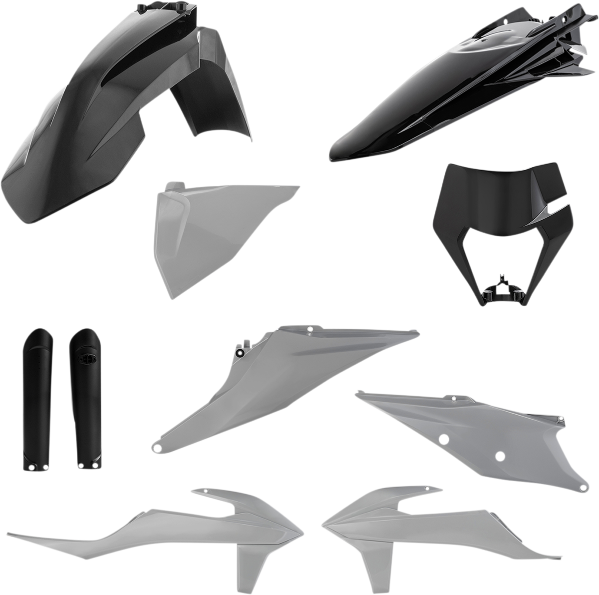 ACERBIS Full Replacement Body Kit - Gray/Black 2791541001 - Howling Moto