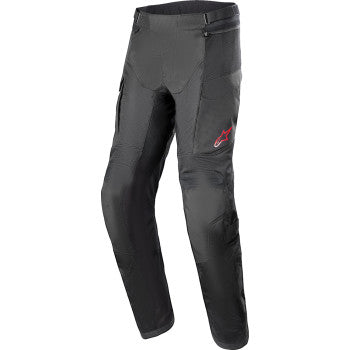 Black Alpinestars Andes Air Drystar® Pants in medium size, featuring durable motorcycle riding gear with protective features.