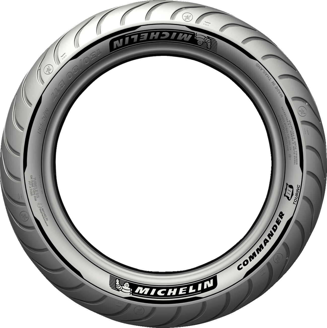 Michelin Commander III front motorcycle tire 120/70B21 68H with tread pattern, mounted on wheel, ready for installation.