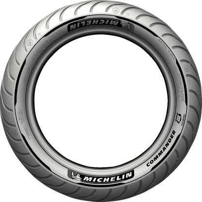 Michelin Commander III front motorcycle tire 120/70B21 68H with tread pattern, mounted on wheel, ready for installation.