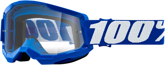 100% Strata 2 Goggles - Blue - Clear 50027-00002 - Howling Moto
