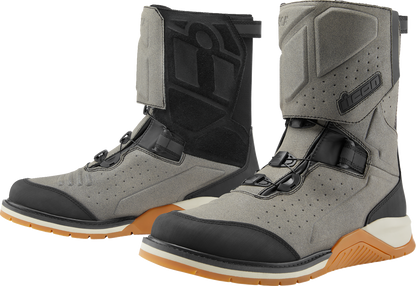 ICON Alcan Waterproof Boots - Gray - Size 11.5 3403-1252 - Howling Moto