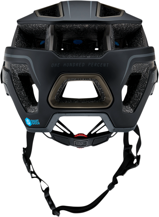 Black 100% Altec bicycle helmet in XS/S size, featuring a sleek design and adjustable straps for a comfortable fit.