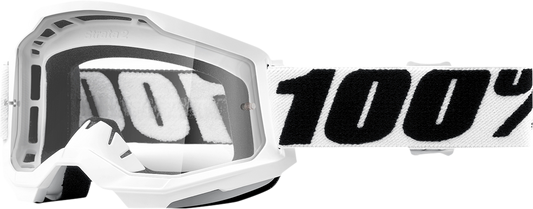 100% Strata 2 Goggles - Everest - Clear 50027-00009 - Howling Moto