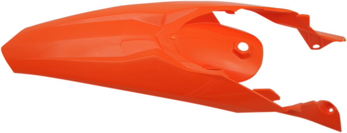 Acerbis orange rear fender for motorcycle, body part with Acerbis branding, designed for durability and style in motorcycle customization.