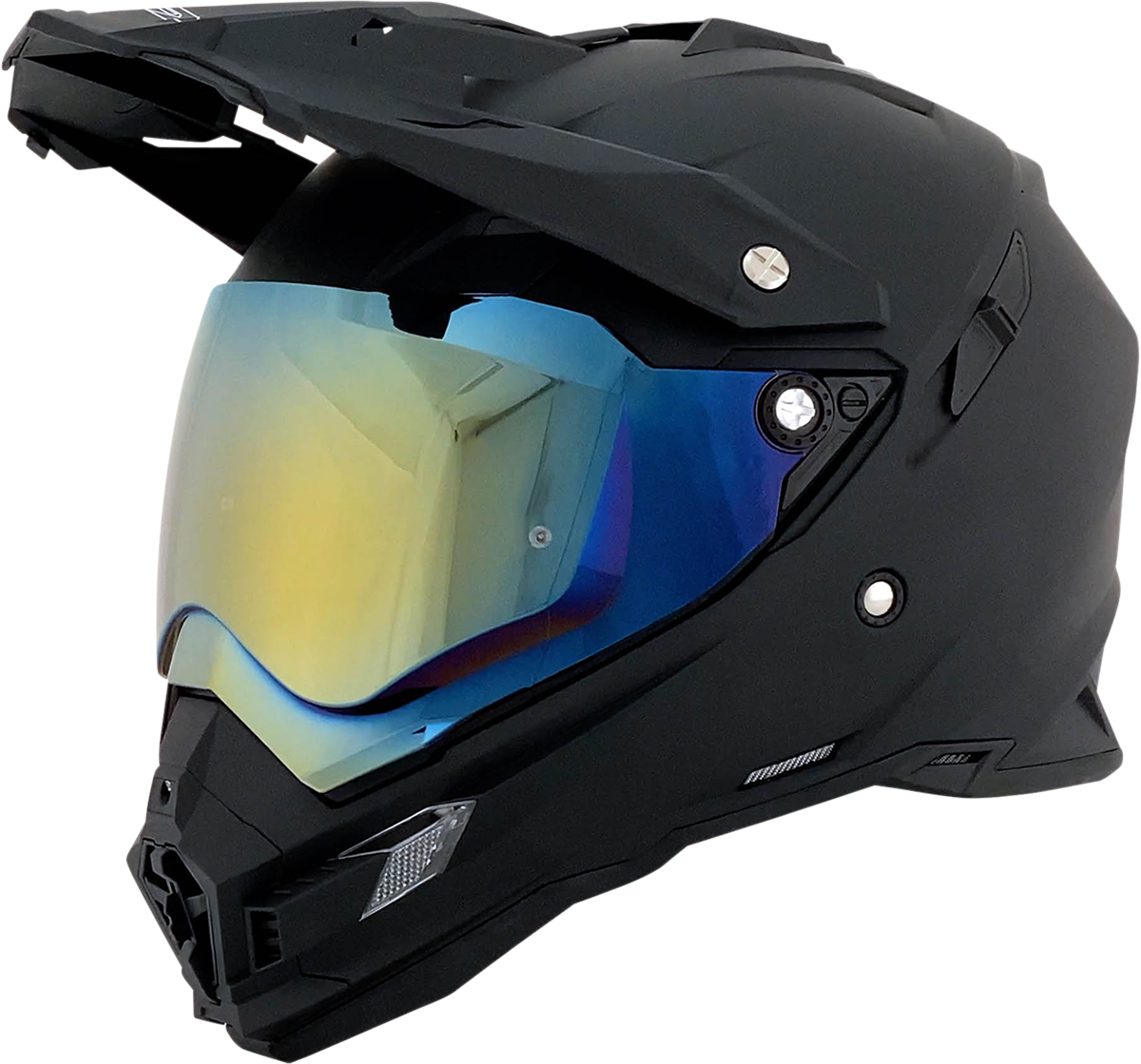 Bill's Exhausts AFX FX-41DS helmet with gold mirror Pinlock shield, showing the sleek, reflective visor and helmet design.