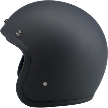 Biltwell Bonanza helmet in flat black, 2XL size, featuring a sleek motorcycle helmet design with a matte finish.