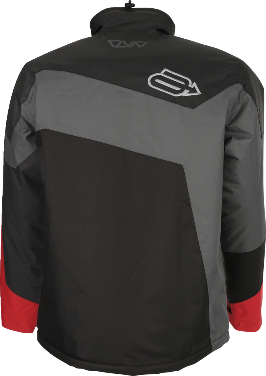 Bill's Exhausts ARCTIVA Pivot 6 jacket in gray, black, and red, size 3XL, showcasing the jacket's design and color details.