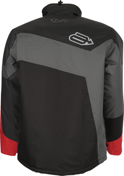 Bill's Exhausts ARCTIVA Pivot 6 jacket in gray, black, and red, size 3XL, showcasing the jacket's design and color details.