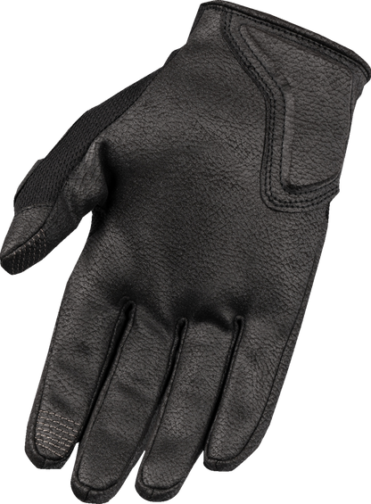Bill's Exhausts ICON Punchup CE™ Gloves in black, medium size, featuring protective design and adjustable wrist closure.
