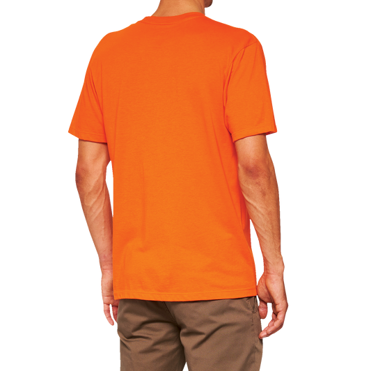 Bill's Exhausts 100% Icon T-Shirt in orange, small size, featuring the brand logo on the front.