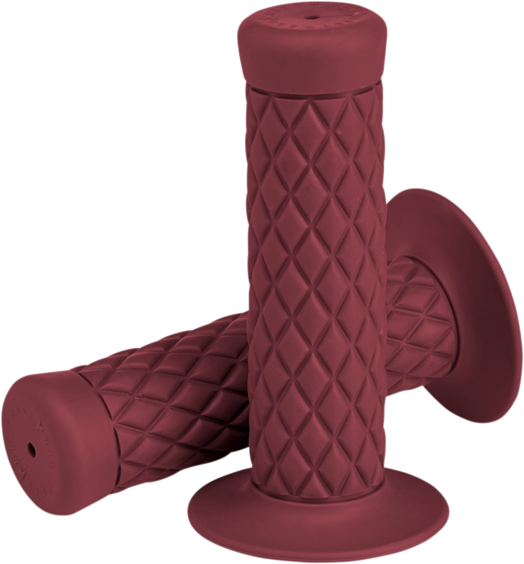 BILTWELL Thruster 1-inch motorcycle grips in Oxblood, designed for a comfortable grip and vintage style.