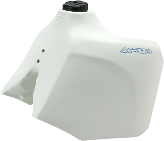White ACERBIS gas tank for Honda motorcycles, 5.8 gallon capacity, designed for durable body replacement.