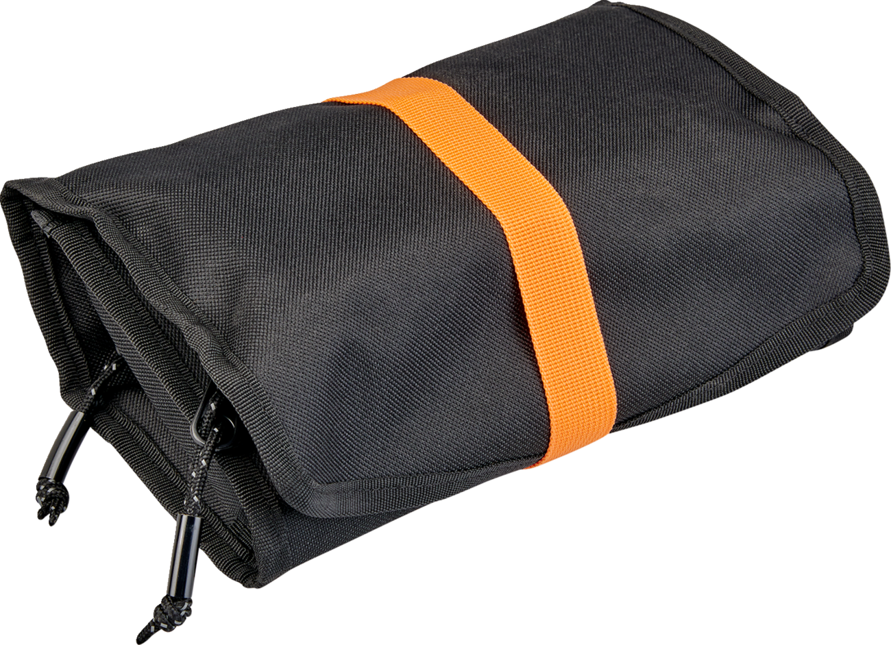 Black BILT WELL EXFIL-0 2.0 tool roll by Bill's Exhausts, shown open with organized compartments for tools.