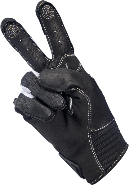 Tan BILTWELL Bridgeport gloves in small size, showing the leather construction and detailed stitching.