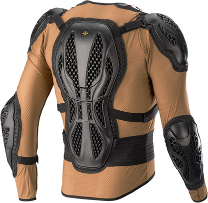 Alpinestars Bionic Action Jacket in camel and black, small size, showcasing durable motorcycle jacket with protective features.
