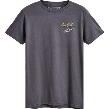 Charcoal Alpinstars flagged T-shirt in large size, featuring a bold design with the brand logo and flag graphics on the front.