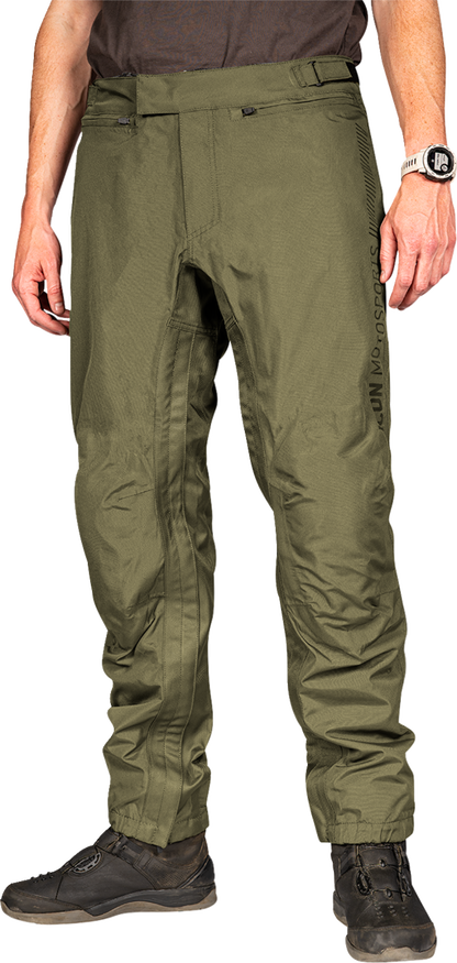 Bill's Exhausts ICON PDX3™ Overpant in olive, 3XL, showing durable fabric and full-length design for motorcycle riding protection.