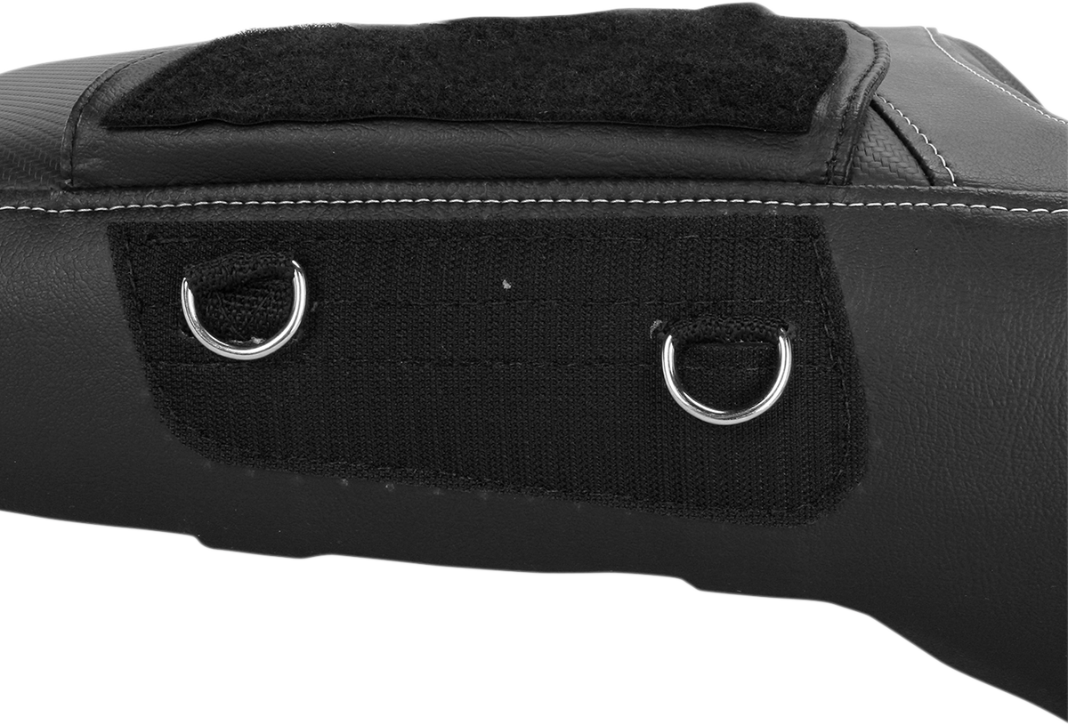 Bill's Exhausts SADDLEMEN Adventure Tour Seat for Tiger 800, black, one-piece, stitched motorcycle seat for touring and comfort.