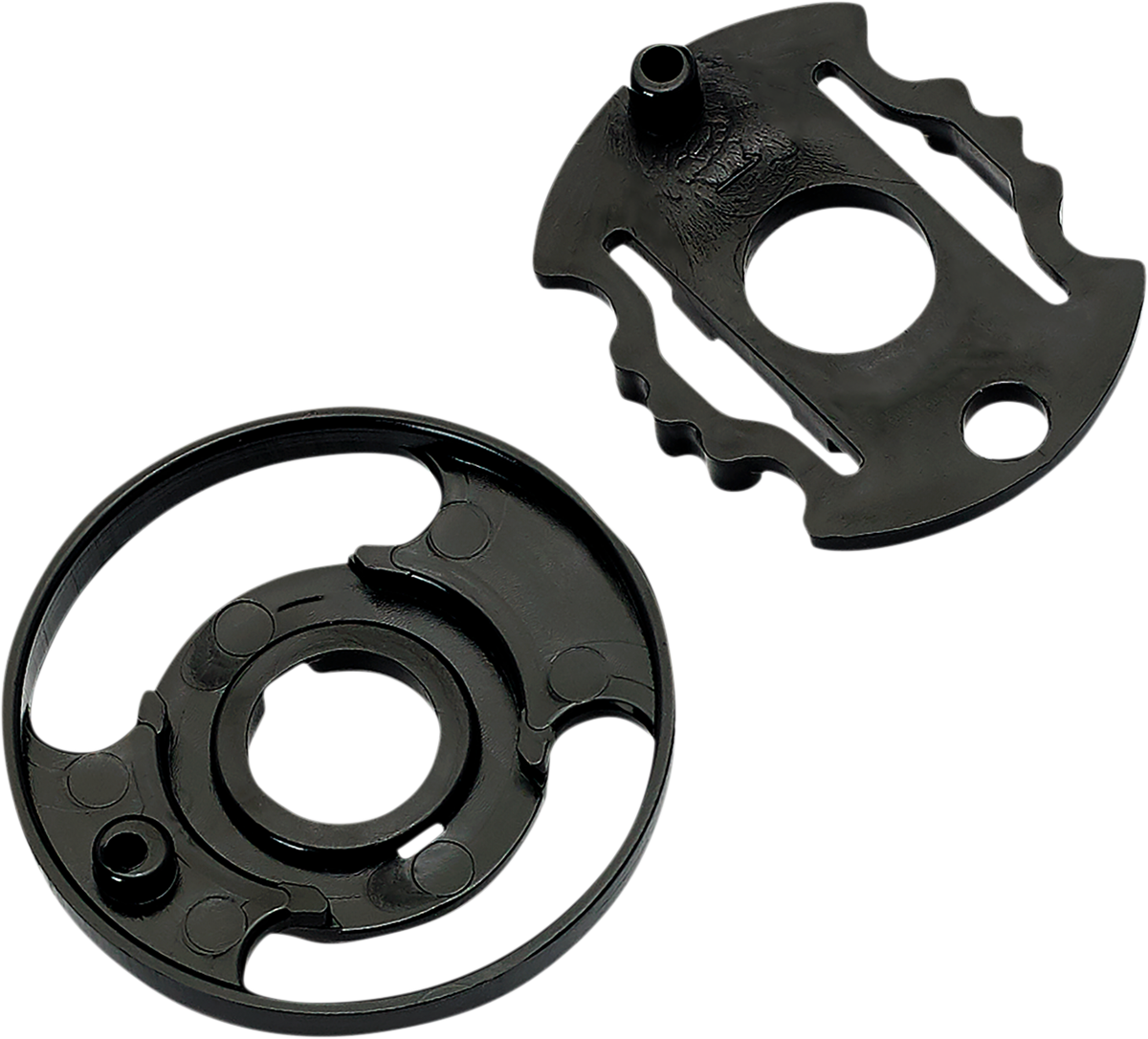 Black BILTWELL Gringo S/Lane Splitter Base Plate Gen 2 helmet parts, shown as a pair with mounting details.