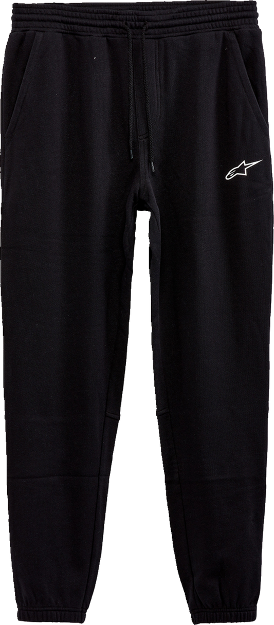Black Alpinestars Rendition motorcycle pants with reinforced knees and sleek design, large size, shown on model.