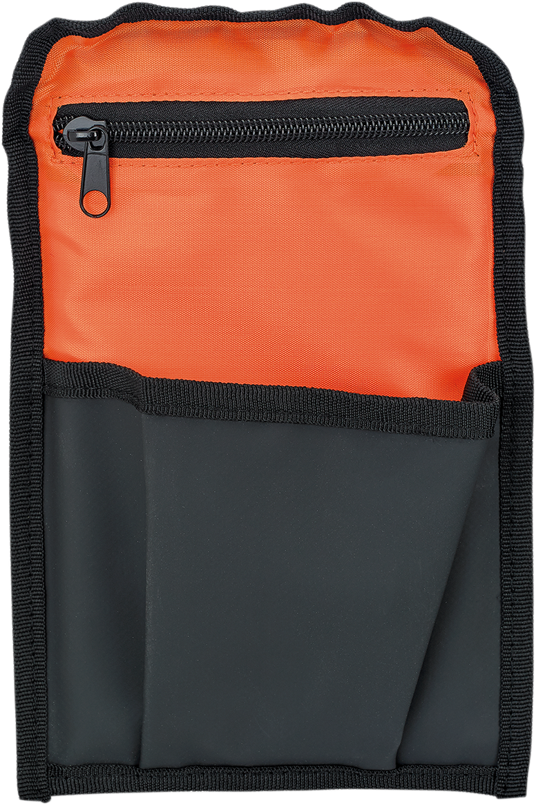 Bill's Exhausts BILTwell handlebar bag 3008-01 showing durable fabric, zipper closure, and compact design for motorcycle handlebars.