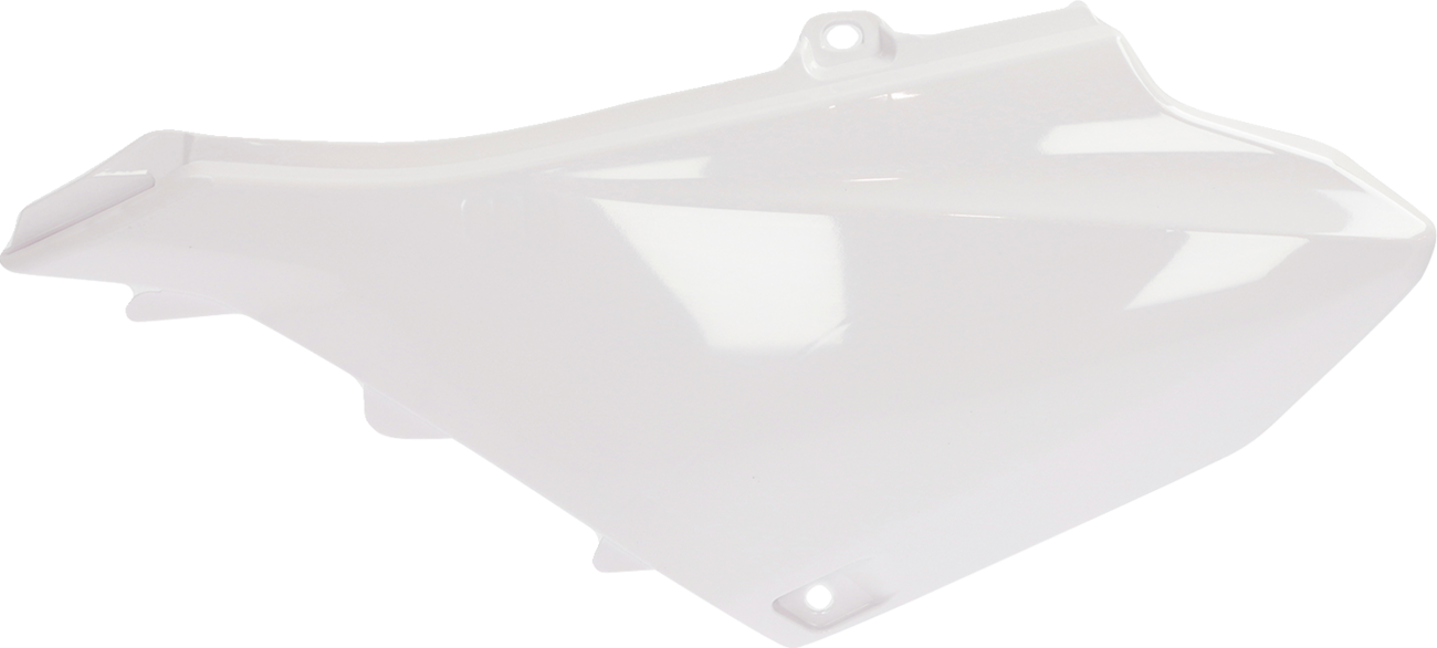 Acerbis white side panels for motorcycle body, featuring the Bill's Exhausts branding and sleek design.