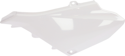 Acerbis white side panels for motorcycle body, featuring the Bill's Exhausts branding and sleek design.