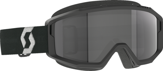 Scott Primal Sand Dust Goggle in black and white with dark gray lenses, designed for dust and sand protection.