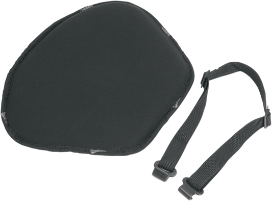 Black SADDLEMEN Original Comfort motorcycle seat pad in large size with soft-stretch fabric, designed for comfort and durability.