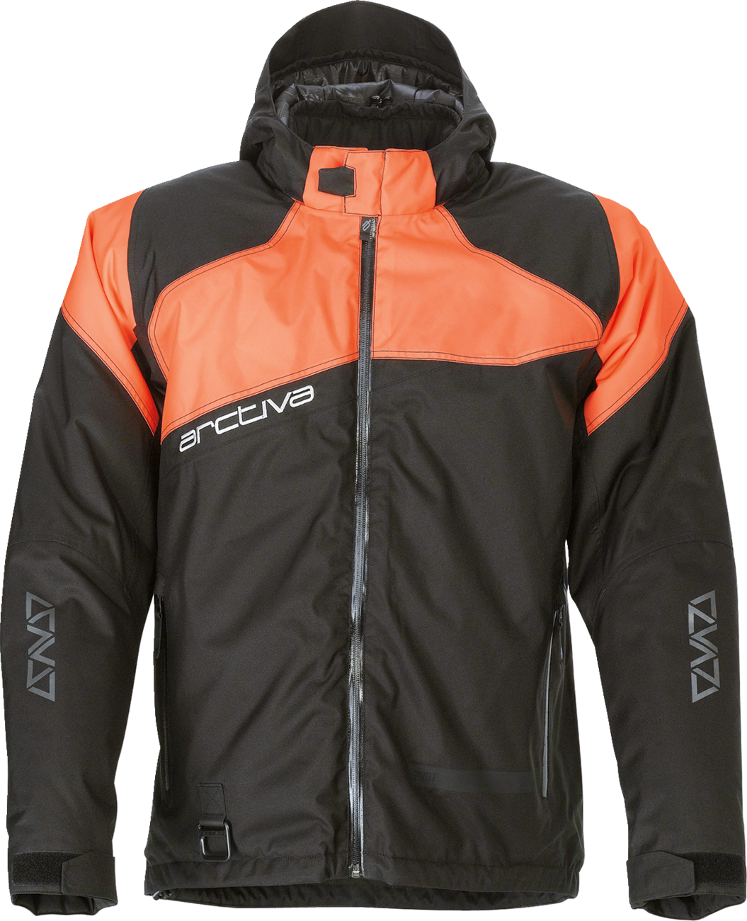 Bill's Exhausts ARCTIVA Pivot 5 hooded jacket in black and orange, 3XL, featuring a lightweight design and hooded style.