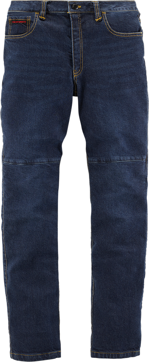 Bill's Exhausts ICON Uparmor™ Blue Jean, size 34, showcasing classic denim style with a modern fit and detailed stitching.