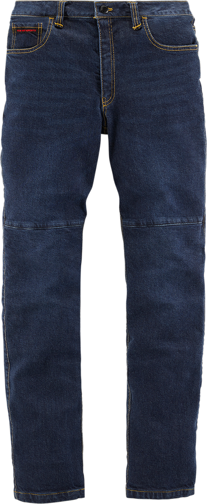 Bill's Exhausts ICON Uparmor™ Blue Jean, size 34, showcasing classic denim style with a modern fit and detailed stitching.