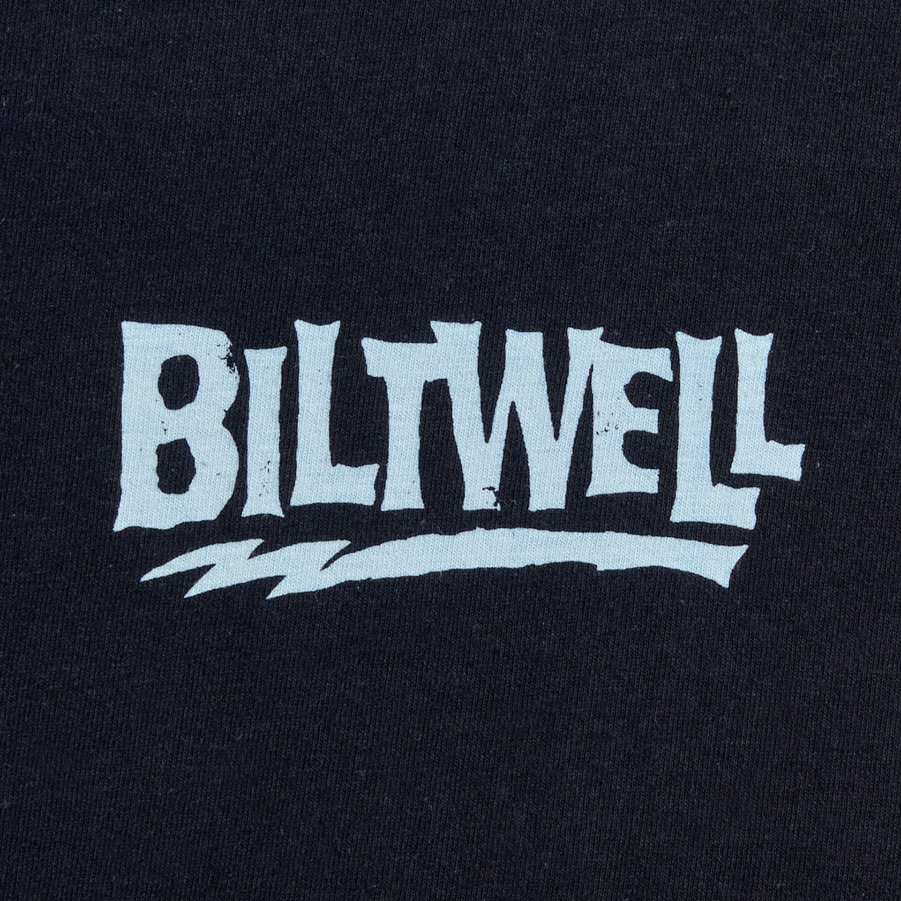 Black BILTWELL Buggy T-Shirt in small size, featuring the Bill's Exhausts logo on the front.
