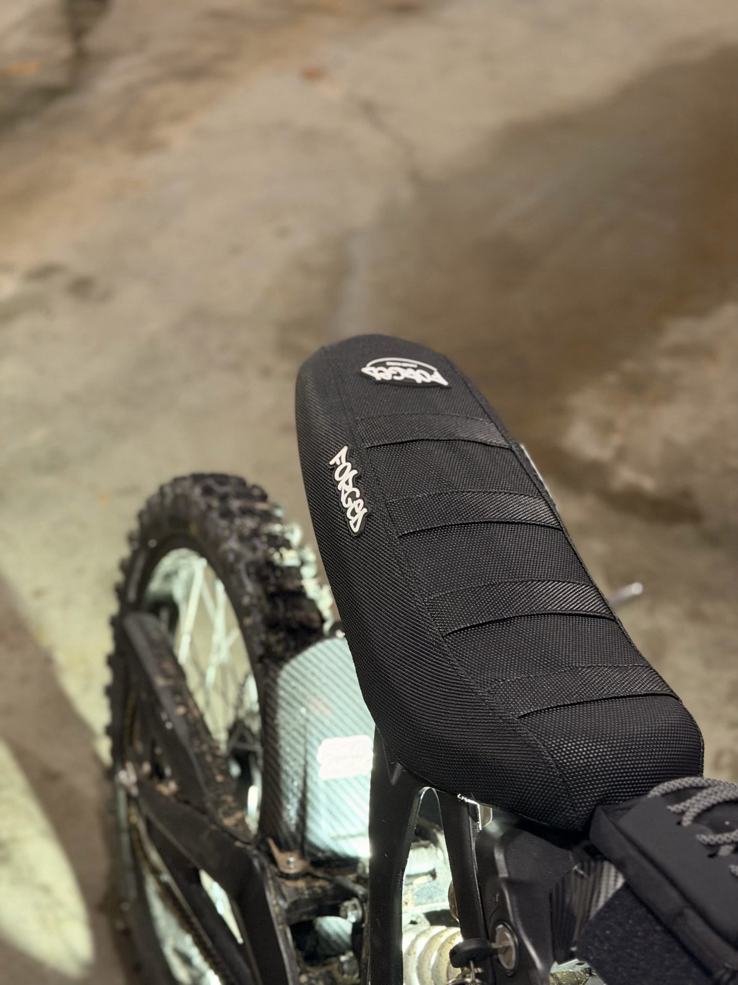 Forged Racing E-Moto Ribbed Seat Cover | Grip Seat Cover for Surron, Talaria & E-Ride