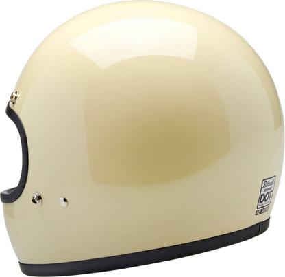 Gloss white BILTwell Gringo helmet for small head size, featuring a sleek design and durable construction.