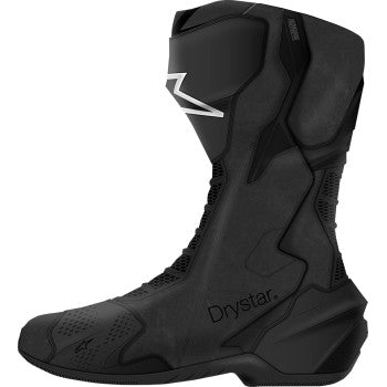 Black ALPINESTARS SMX-6 V3 Drystar® motorcycle boots with ankle protection and textured sole, US 12.5 / EU 48.