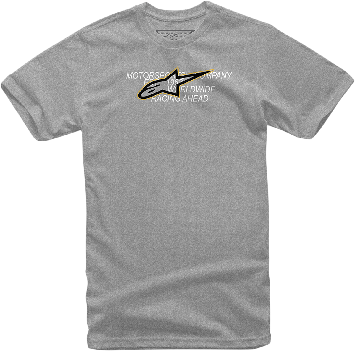 Alpinestars Truth T-Shirt in Heather Gray, medium size, featuring the Alpinestars logo and design on the front.